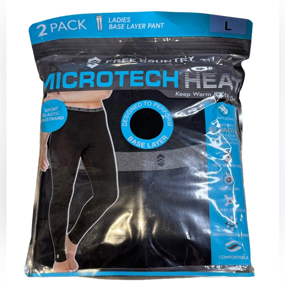 🆕 Free Country Microtech Heat Base Layer 2-Pack Pants